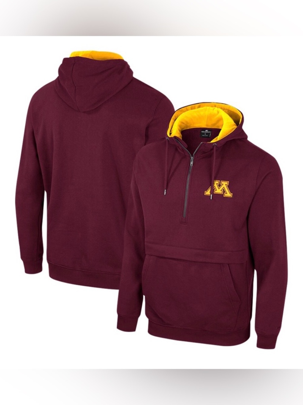 Men’s XXL Colosseum Minnesota Golden Gophers Colosseum Half-Zip Hoodie - Maroon
